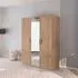 Evelyn 3 Door Wardrobe with Mirror - Sonoma Oak