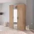 Evelyn 3 Door Wardrobe with Mirror - Sonoma Oak