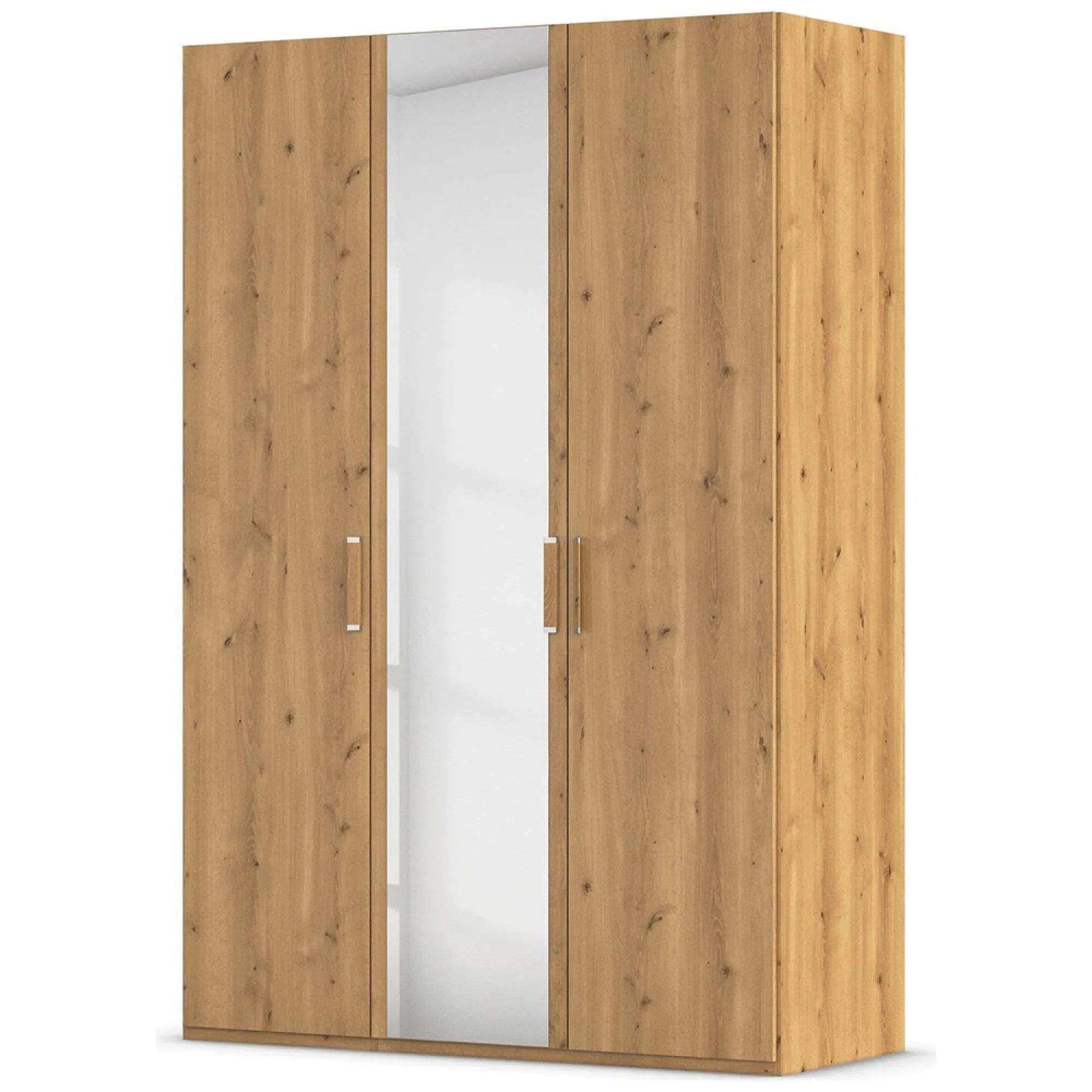 Evelyn 3 Door Wardrobe with Mirror - Wild Oak