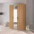Evelyn 3 Door Wardrobe with Mirror - Wild Oak