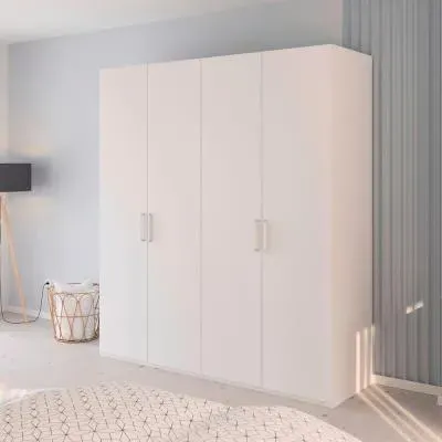 Evelyn 4 Door Wardrobe - Alpine White