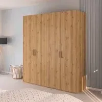 Evelyn 4 Door Wardrobe - Wild Oak