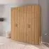 Evelyn 4 Door Wardrobe - Wild Oak