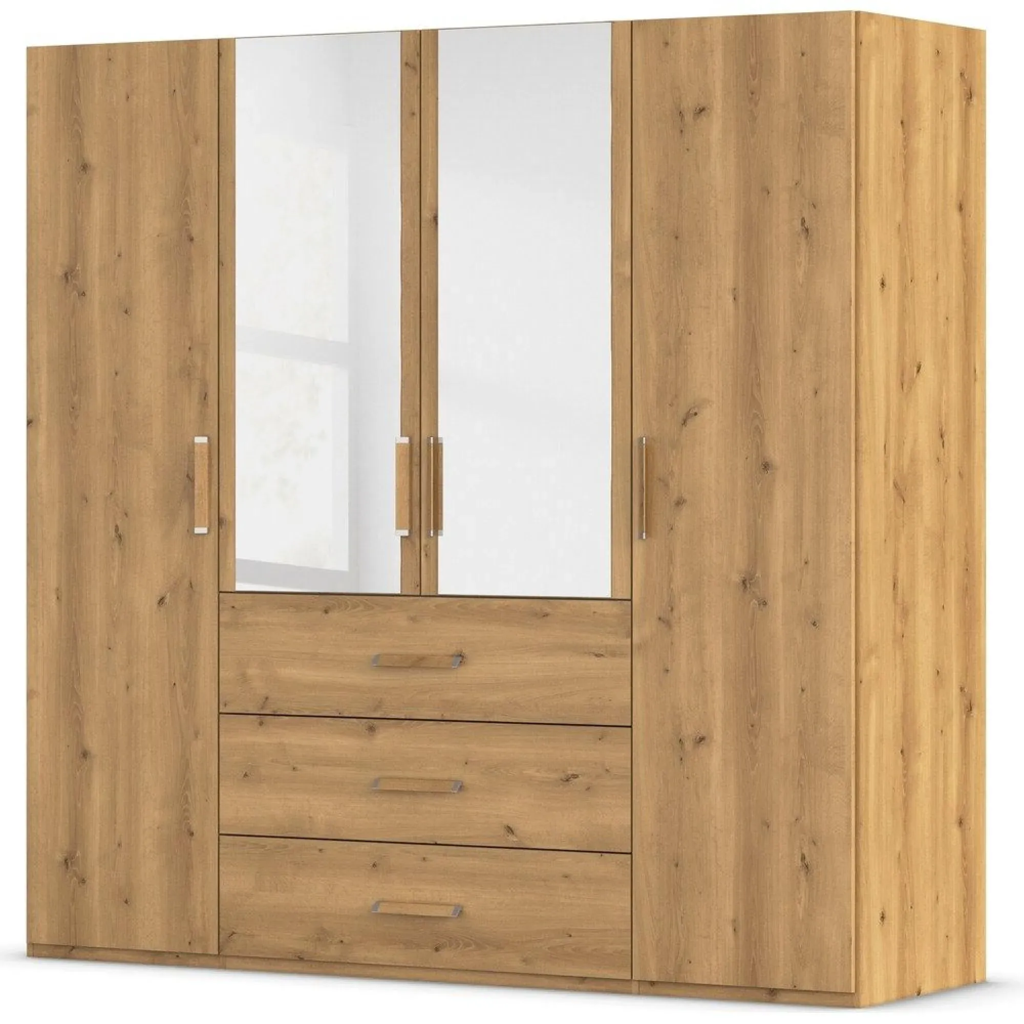Evelyn 4 Door Wardrobe - Wild Oak