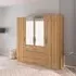Evelyn 4 Door Wardrobe - Wild Oak