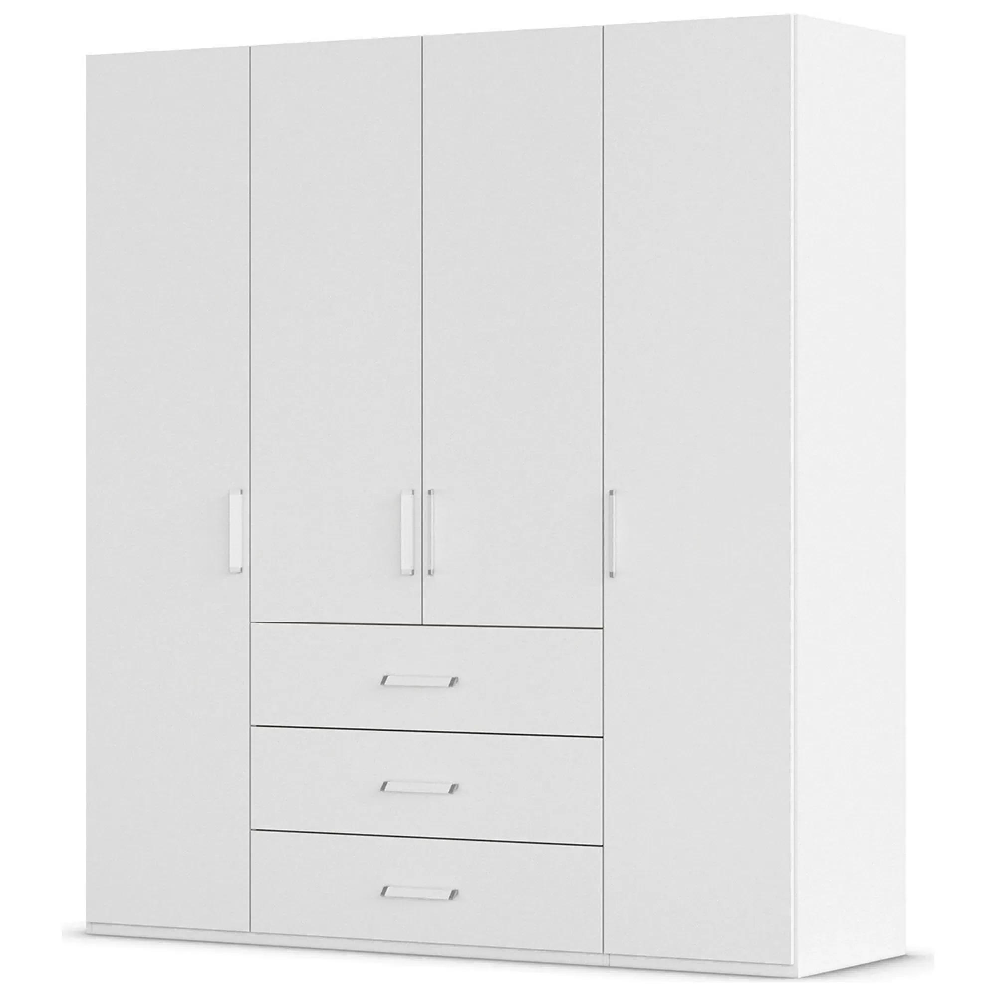 Evelyn 4 Door Wardrobe with Drawer - Alpine White