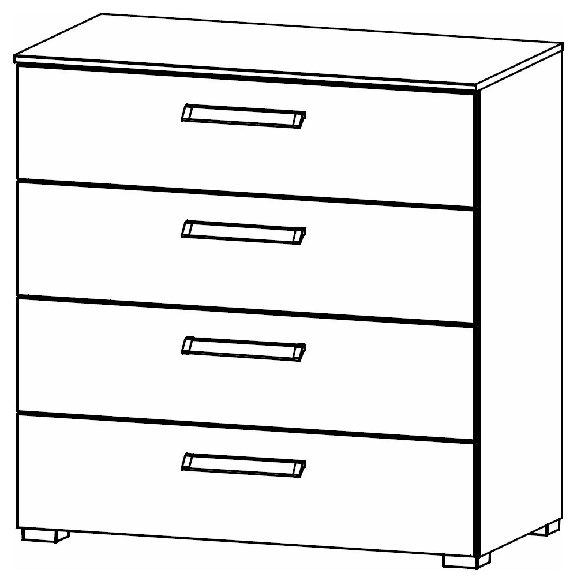 Evelyn 4 Drawer Chest - Wild Oak