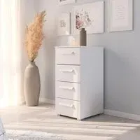 Evelyn 4 Drawer Narrow Chest - Alpine White