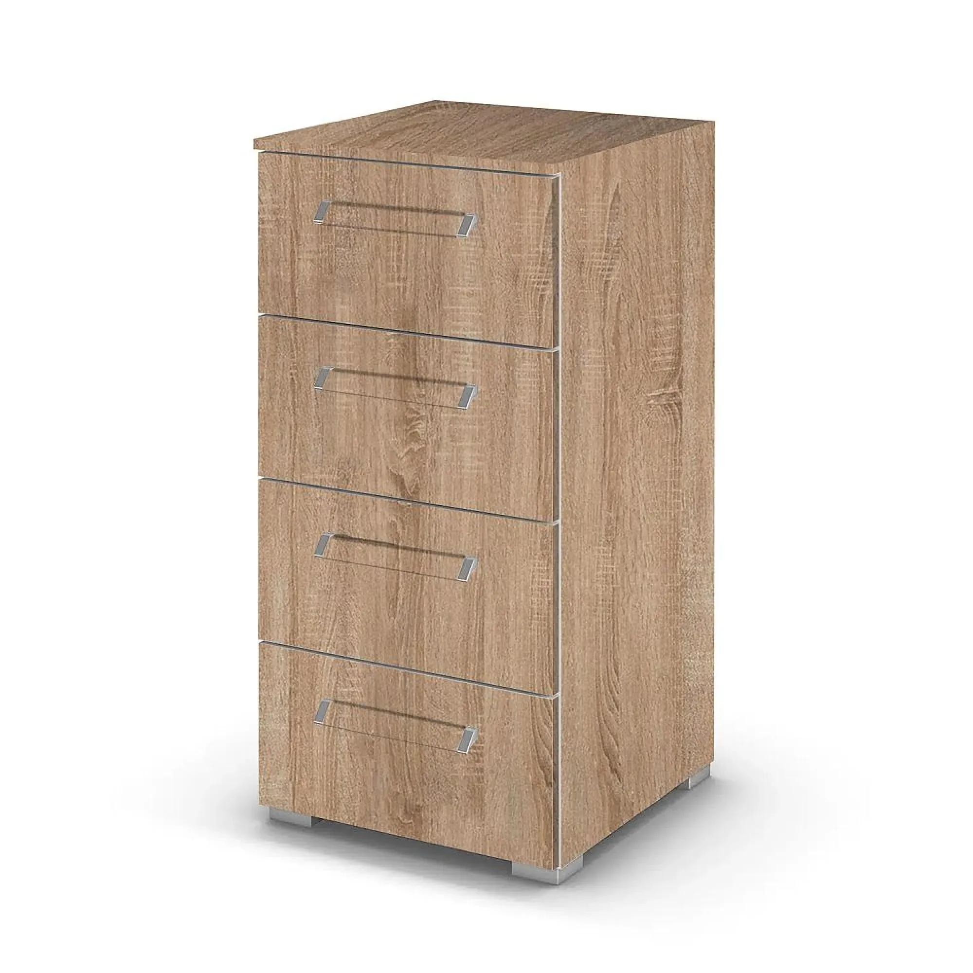 Evelyn 4 Drawer Narrow Chest - Sonoma Oak