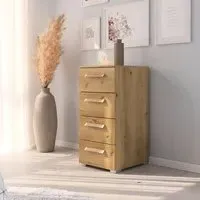 Evelyn 4 Drawer Narrow Chest - Wild Oak