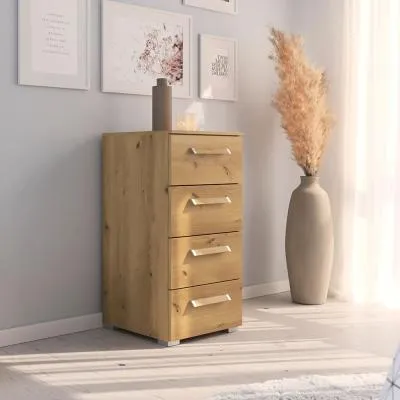 Evelyn 4 Drawer Narrow Chest - Wild Oak