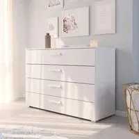 Evelyn 4 Drawer Wide Chest - Alpine White