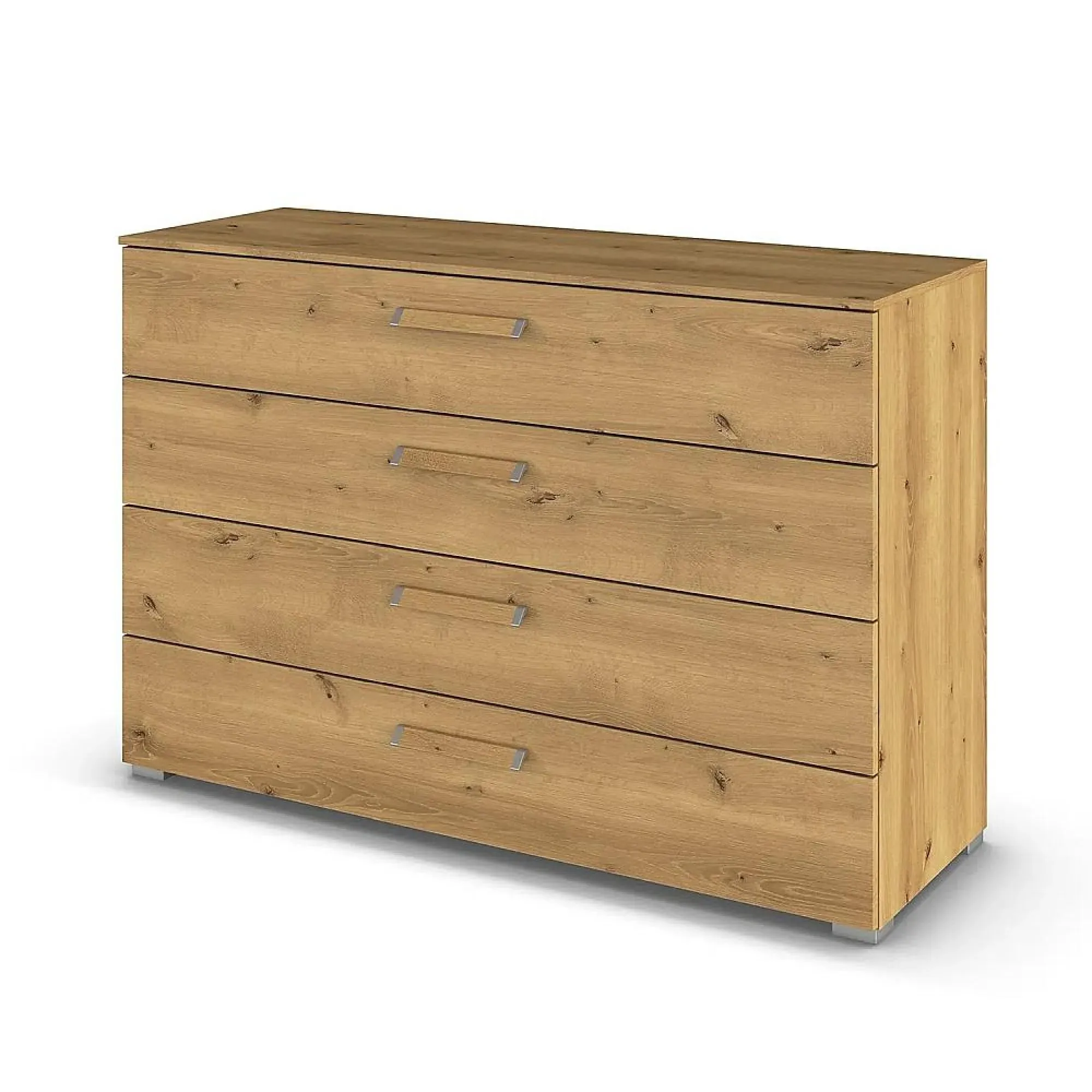 Evelyn 4 Drawer Wide Chest - Wild Oak