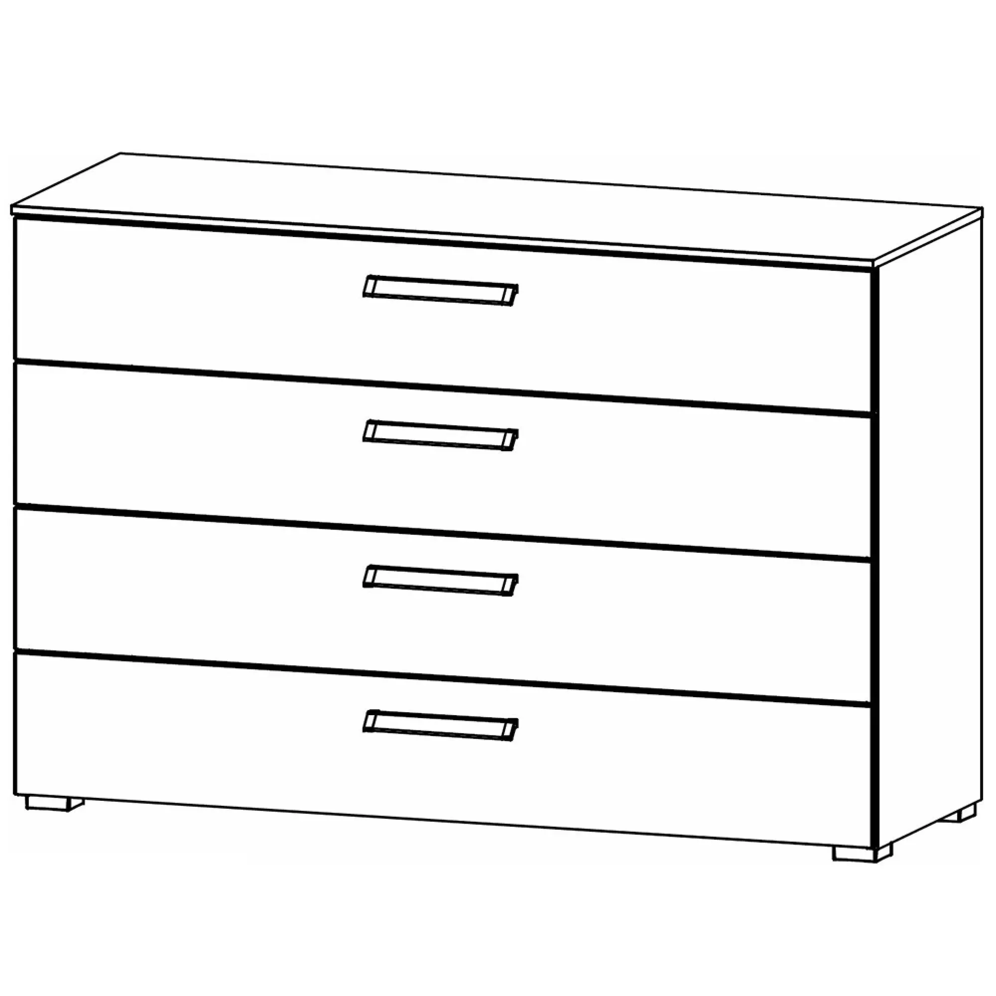 Evelyn 4 Drawer Wide Chest - Wild Oak