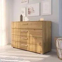 Evelyn 4 Drawer Wide Chest - Wild Oak