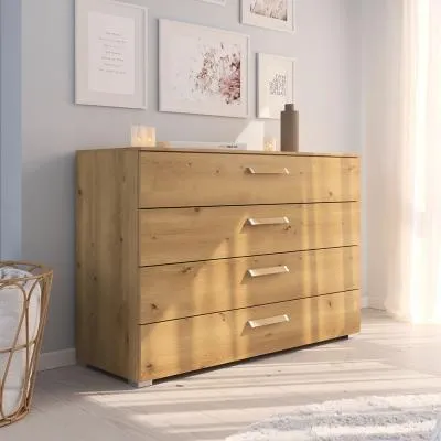 Evelyn 4 Drawer Wide Chest - Wild Oak