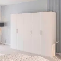 Evelyn 5 Door Wardrobe - Alpine White