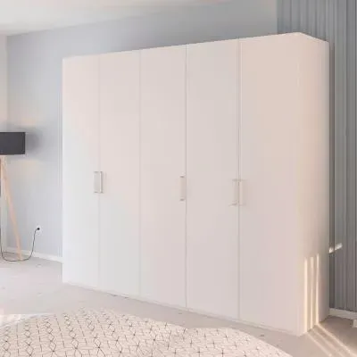Evelyn 5 Door Wardrobe - Alpine White