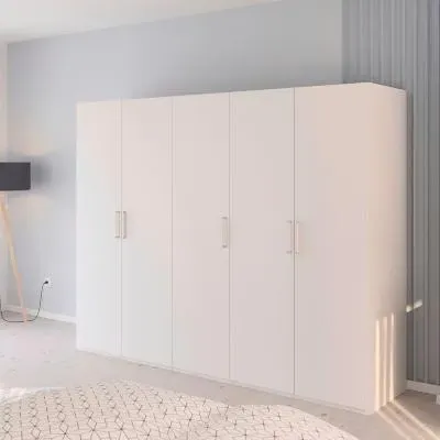 Evelyn 5 Door Wardrobe - Alpine White image