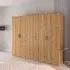 Evelyn 5 Door Wardrobe - Wild Oak