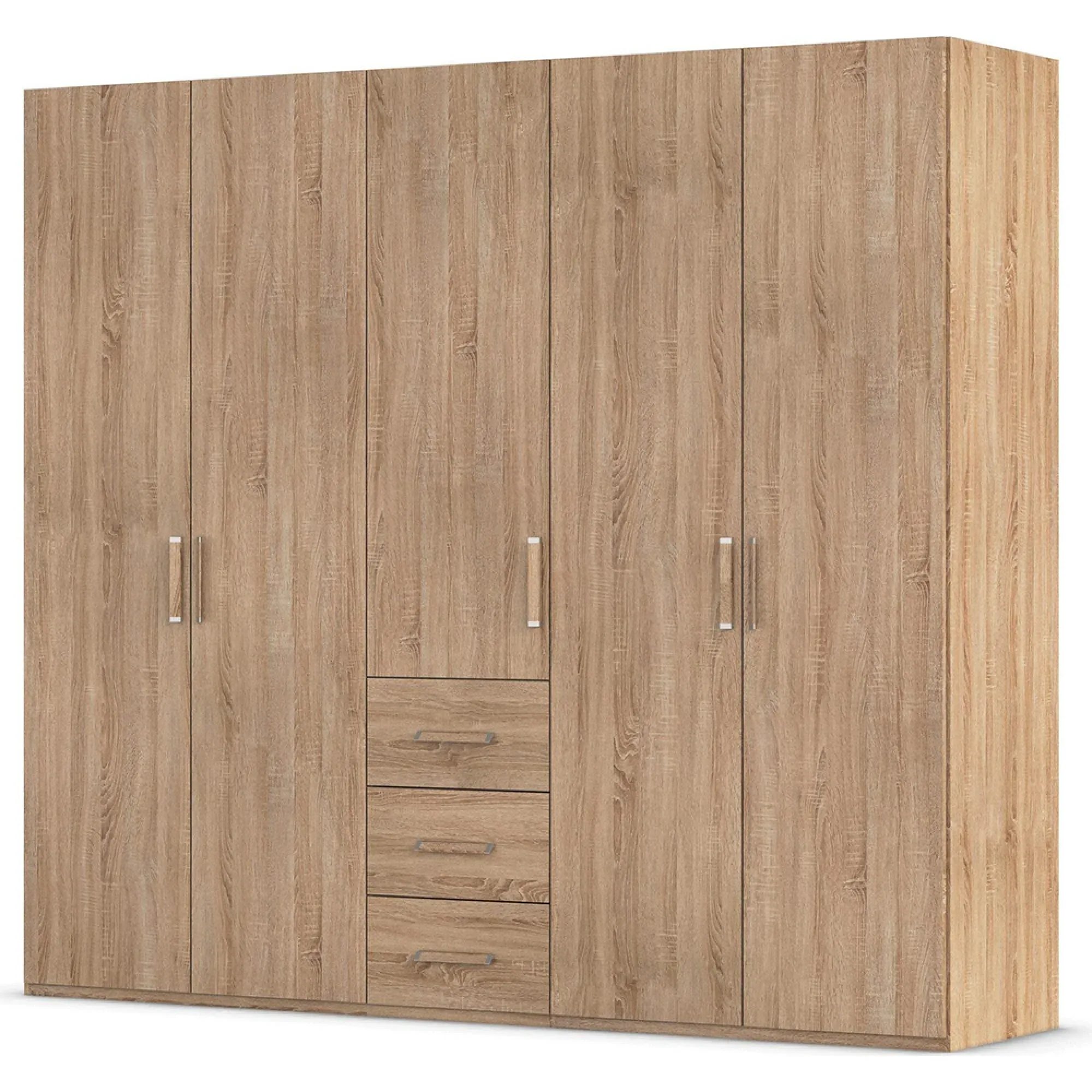 Evelyn 5 Door Wardrobe with Drawer - Sonoma Oak