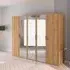 Evelyn 5 Door Wardrobe with Mirror - Wild Oak