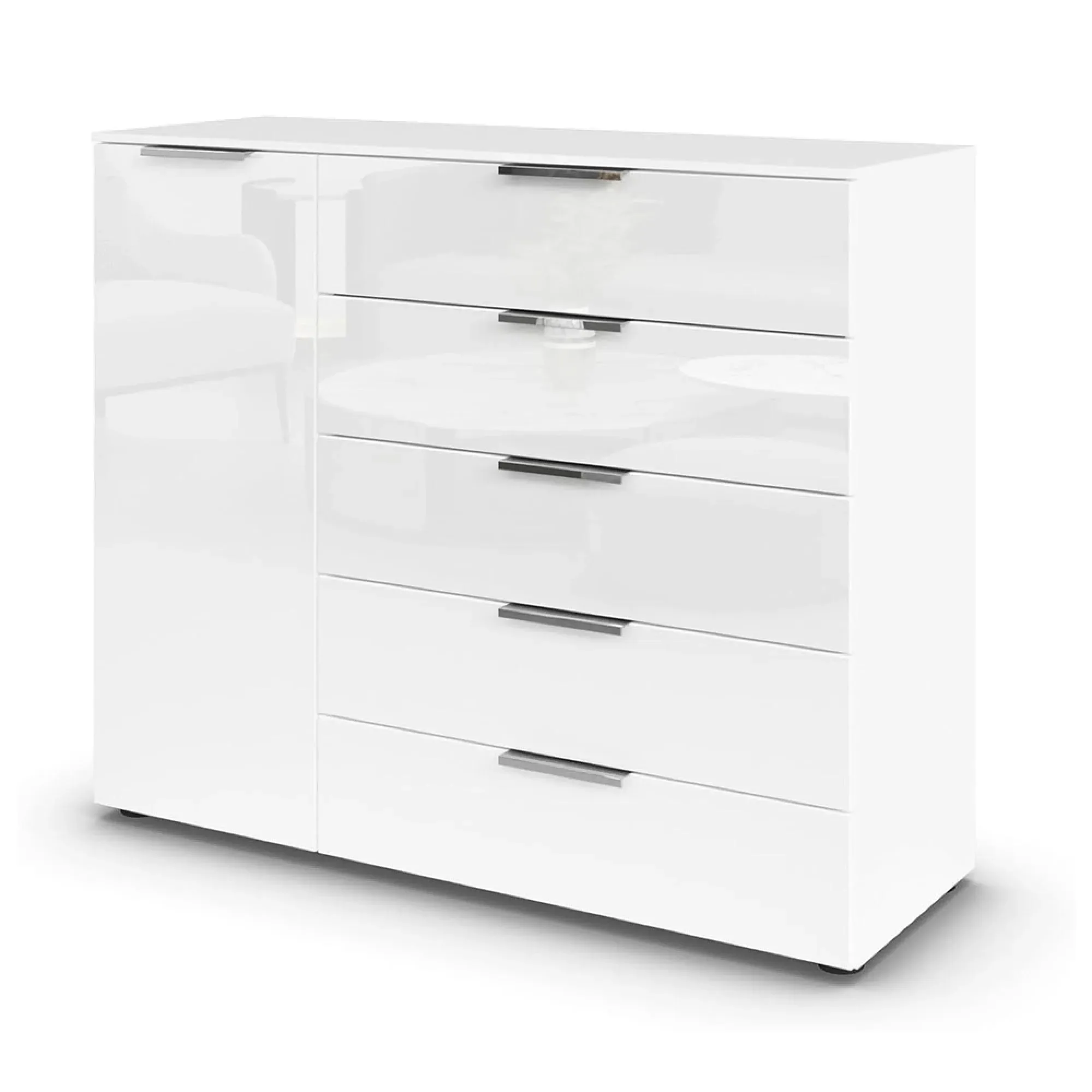 Flipp 1 Door Sideboard with Adjustable Height - Alpine White