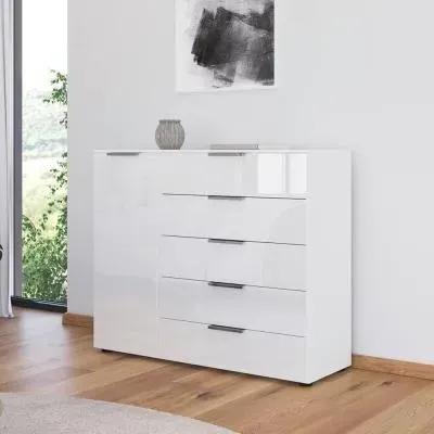 Flipp 1 Door Sideboard with Adjustable Height - Alpine White