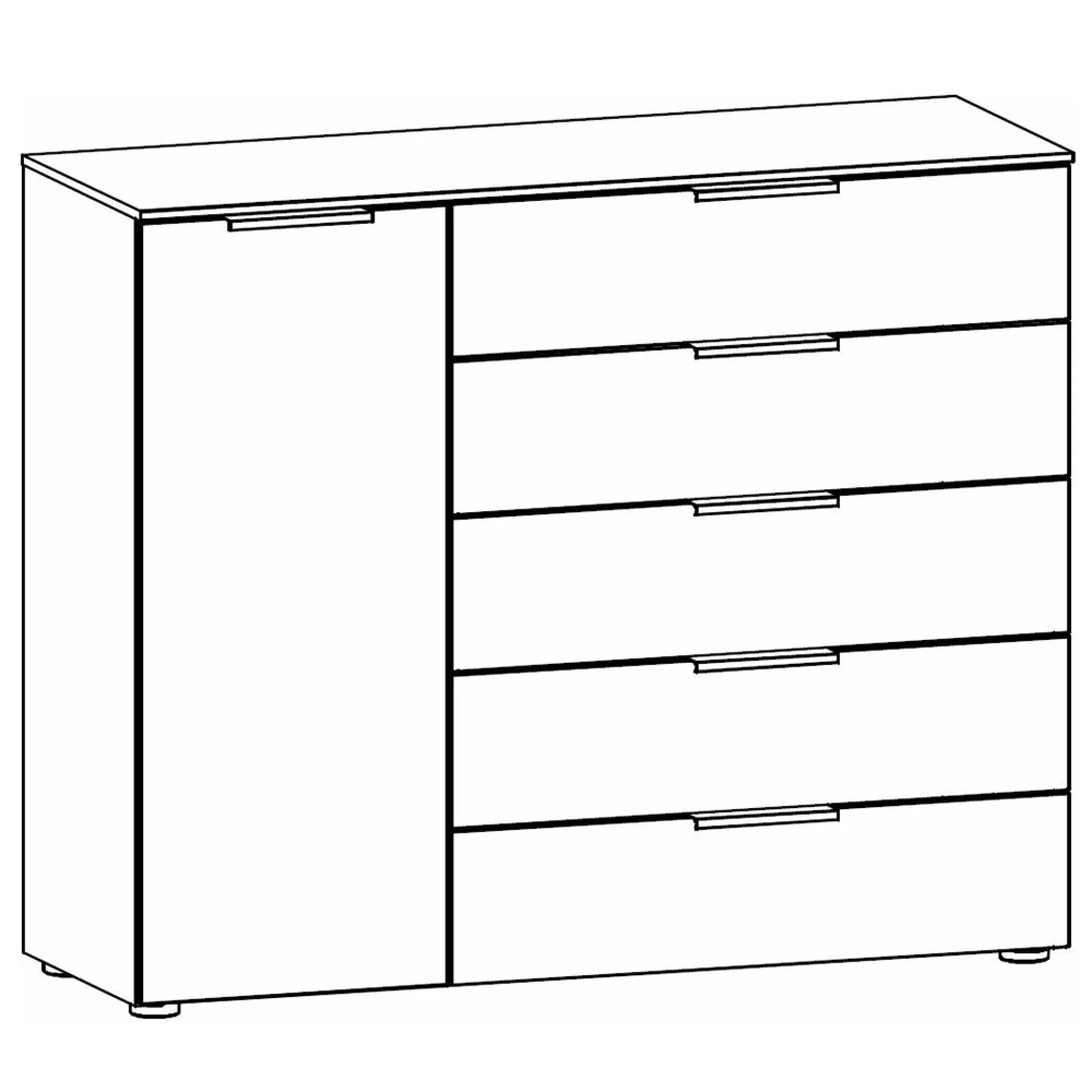 Flipp 1 Door Sideboard with Adjustable Height - Artisan Oak