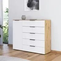 Flipp 1 Door Sideboard with Adjustable Height - Artisan Oak