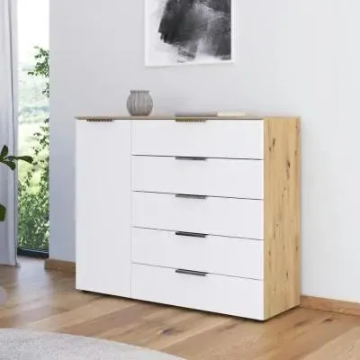 Flipp 1 Door Sideboard with Adjustable Height - Artisan Oak