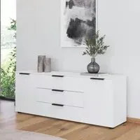 Flipp 2 Door Low Sideboard with Adjustable Height - Alpine White