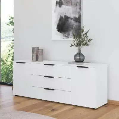 Flipp 2 Door Low Sideboard with Adjustable Height - Alpine White image