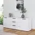 Flipp 2 Door Low Sideboard with Adjustable Height - Alpine White