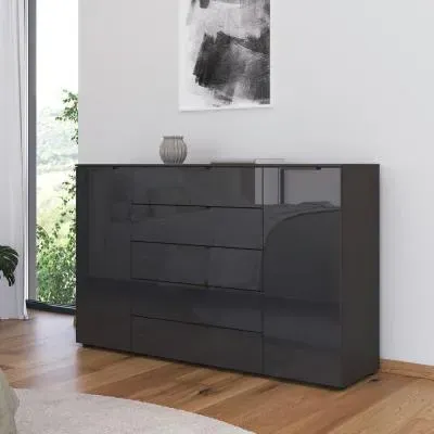 Flipp 2 Door Sideboard with Adjustable Height - Graphite