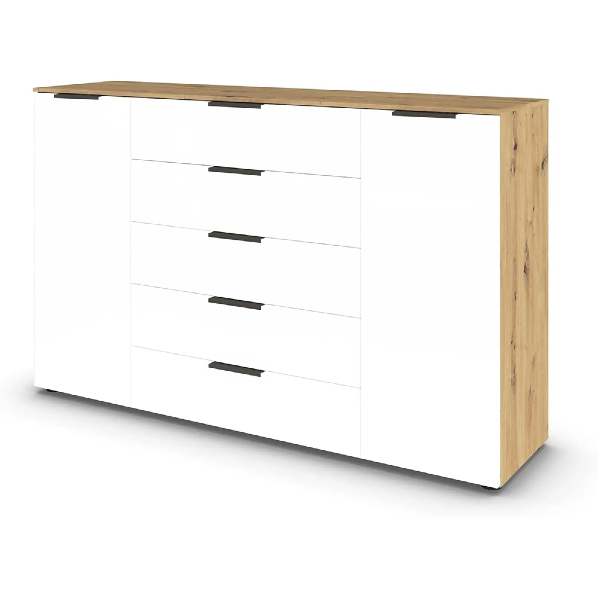 Flipp 2 Door Sideboard with Adjustable Height - Oak