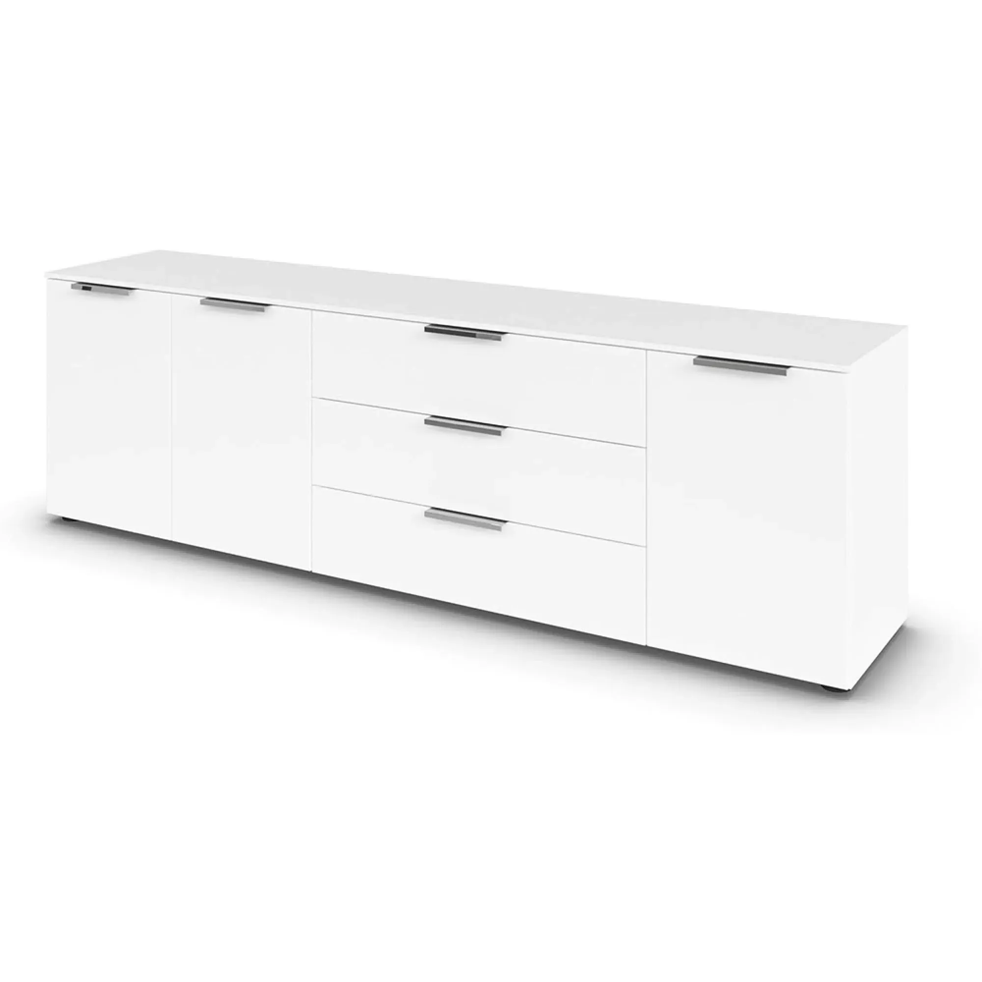 Flipp 3 Door Low Sideboard with Adjustable Height - Alpine White