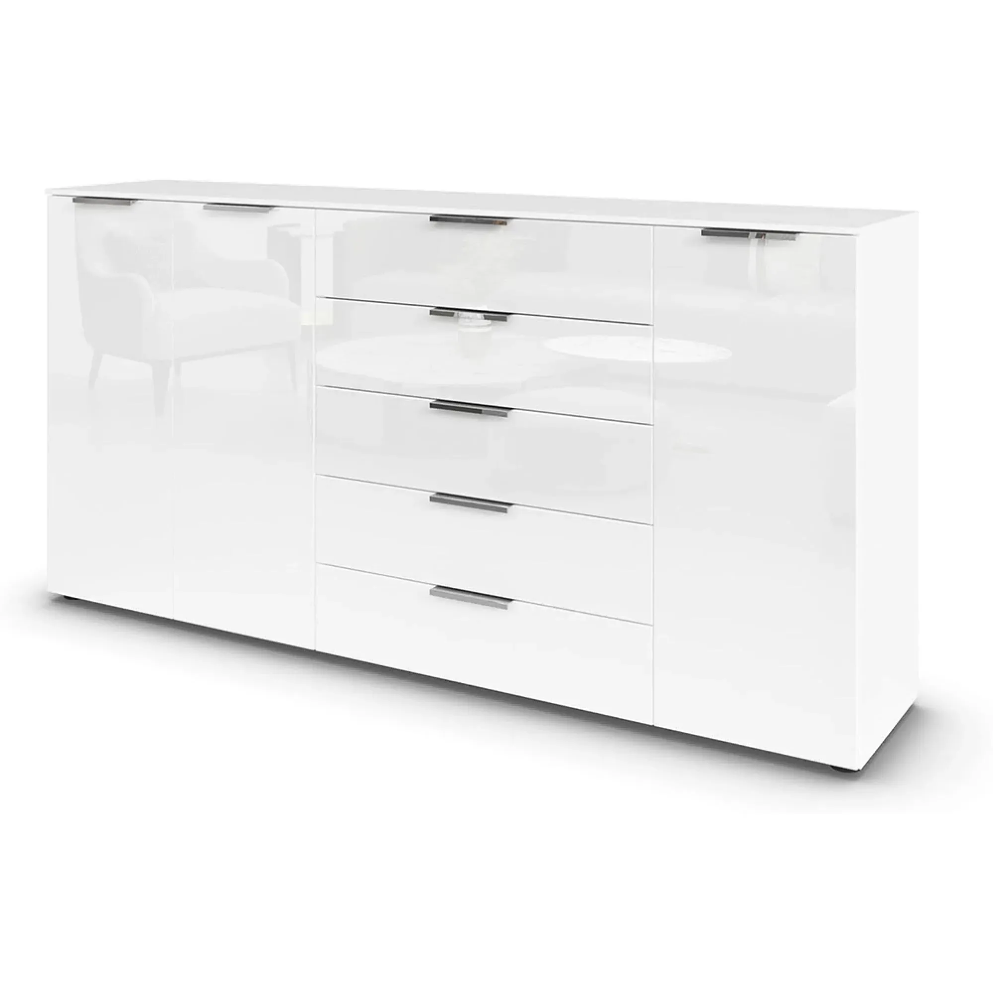 Flipp 3 Door Sideboard with Adjustable Height - Alpine White