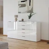 Flipp 3 Door Sideboard with Adjustable Height - Alpine White