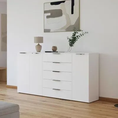 Flipp 3 Door Sideboard with Adjustable Height - Alpine White image