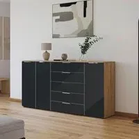 Flipp 3 Door Sideboard with Adjustable Height - Artisan Oak