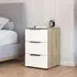 Flipp 3 Drawer Bedside Cabinet with Adjustable Height - Artisan Oak