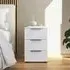 Flipp 3 Drawer Bedside Cabinet with Adjustable Height - White