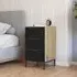 Flipp 3 Drawer Bedside Cabinet with Metal Base - Artisan Oak