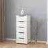 Flipp 5 Drawer Tall Chest with Adjustable Height - Alpine White