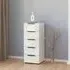 Flipp 5 Drawer Tall Chest with Adjustable Height - Alpine White