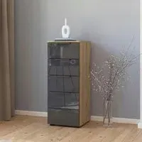 Flipp 5 Drawer Tall Chest with Adjustable Height - Artisan Oak