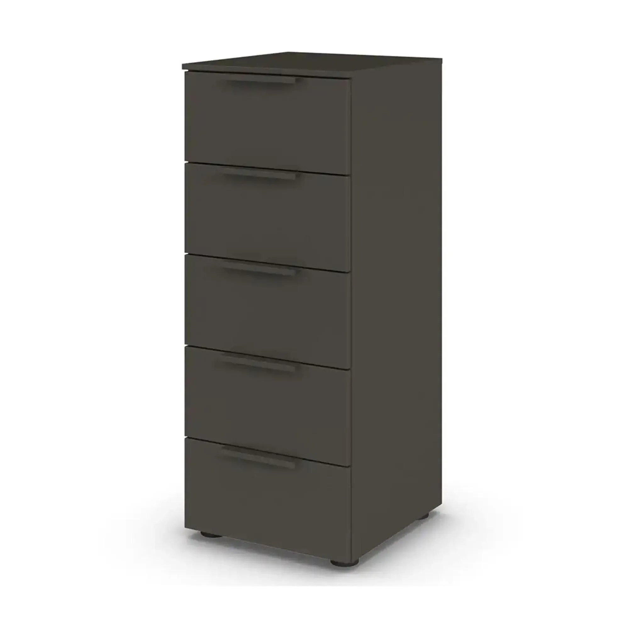 Flipp 5 Drawer Tall Chest with Adjustable Height - Graphite
