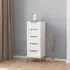 Flipp 5 Drawer Tall Chest with Metal Base - Alpine White