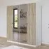 Genua 181cm 4 Door Wardrobe with Mirror - Alpine White